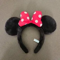 ミニーマウス カチューシャ 黒と赤