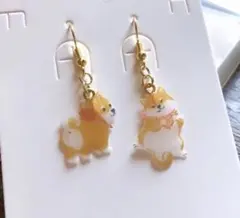 柴犬　ピアス　金具変更◯ レジン　犬　ペット