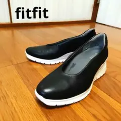 fitfit スニーカー バレエ プレーン23.0cm ブラック
