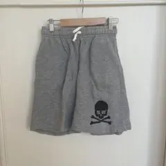 スカルデザイン グレー ハーフパンツ