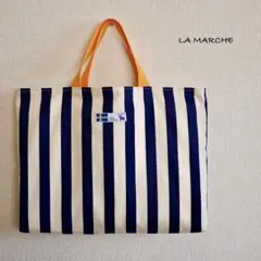 ストライプのレッスンバッグ