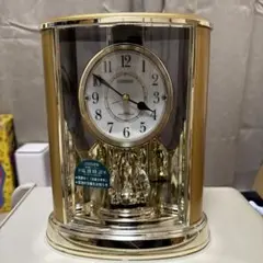 CITIZEN 電波置時計 ゴールド仕上げ