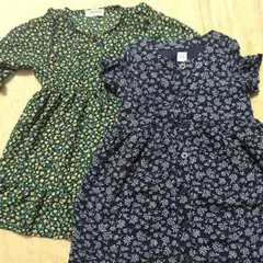 2枚セット 花柄ワンピース 9095