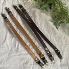 ストラップ　 4本 ブラウン ベージュ　合皮　レザー　ハンドメイド　バッグ