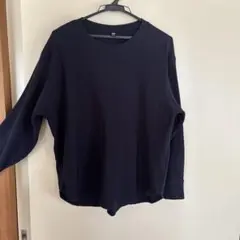 UNIQLO ネイビー XL 長袖 Tシャツ