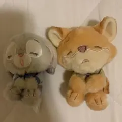 【美品】ディズニー ズートピア ジュディ ニック ねむぐるみ マスコット