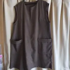 ブラウン チェック柄 ワンピース