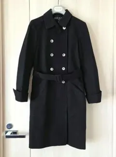 【訳あり】PAUL & JOE　花柄　ブラック コート　レディース　36