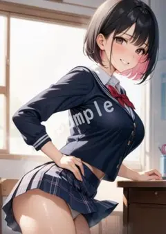 アニメファンアート JK グラビア A4 ポスター イラスト ★00069472