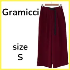 ｇｒａｍｉｃｃｉ グラミチ ポリエステル 濃紅色 ロング ワイドパンツ S