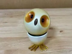 フクロウ置物 ブリキ製金属　縁起物