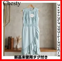 Chesty✨千葉由佳 さんコラボフィット＆フレア　フラワーレースワンピースのサムネイル