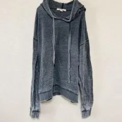 FOREVER 21 【L】グレー フード付きトレーナー 薄手