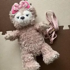 Disney クマのぬいぐるみ ピンクリボン付き