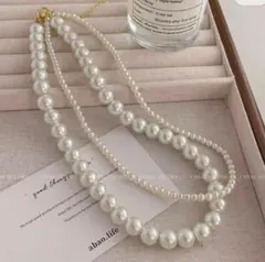 パールネックレス 2連ネックレス カジュアル パーティパーティー シンプル