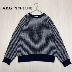 ◆ A DAY IN THE LIFE ジャカード クルーネック ニット