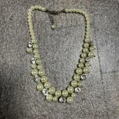 エレガントパールクリスタルネックレス