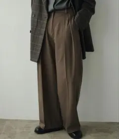 anuke Strech Twill Pants 36 ブラウン