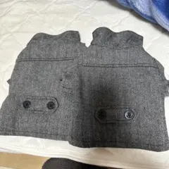 犬用ジャケット グレーと白のヘリンボーン柄