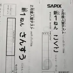 2025年最新】sapix 入室テスト 新2年の人気アイテム - メルカリ