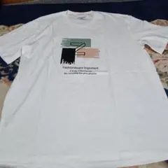 FASHION プリント Tシャツ ホワイト 2XL