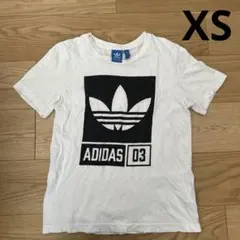 アディダスオリジナルス　Tシャツ　白　ロゴ　XS