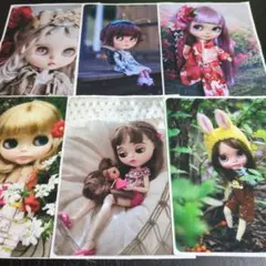②在庫処分品　未使用　可愛い女の子パネル生地6枚です。