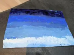 水彩画A4サイズ　雲の上