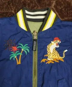 トロピカル刺繍ジャケット 100cm ネイビー