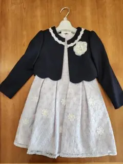 CHOPIN ラベンダー花柄レースワンピース＋ジャケット