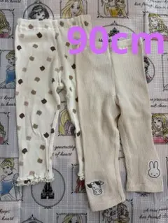 【☆値下げ☆超美品☆】ベビー レギンス 2枚セット ミッフィー 動物デザイン