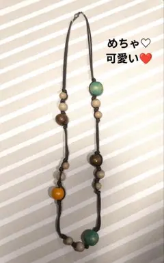 エスニック★ウッドビーズネックレス★マルチカラー