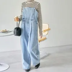 美品★ディスコート USコットンデニムベアサロペット