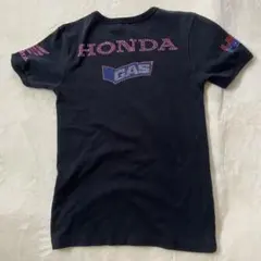 【GAS HONDA Racingロゴ Tシャツ】ラインストーン