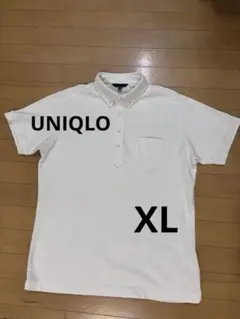 UNIQLO ボタンダウン　鹿子ポロシャツ　XL 白のサムネイル