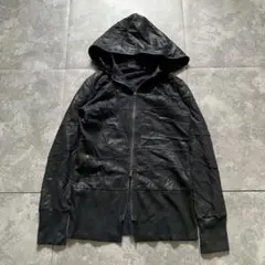 00s FUGA archive waxed zip hoodie Y2K