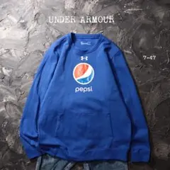 UNDER ARMOR トレーナー PEPSI プリント　ブルー
