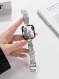 【新品・未使用】Apple Watch シルバーメッシュバンド　40MM