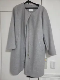 GLOBAL WORK グレー ロングコート