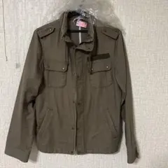 ブラウン ミリタリージャケット 4ポケット