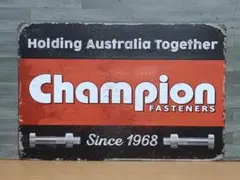 Champion fasteners レトロ風 ブリキ看板 OK3678