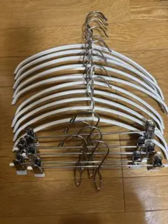 早い者勝ち！滑らない！ハンガー10本&スカートハンガー5本セット ホワイト