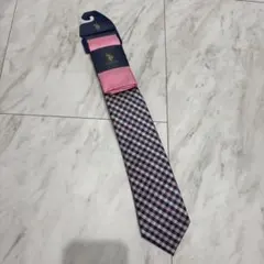US POLO ASSN ネクタイ　ポロ　ピンク　チェック柄　スーツ