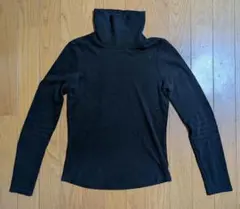 UNIQLO タートルネック 長袖 カットソー ブラック S