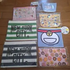 様々な大きさ キャラクター ポーチセット 6点