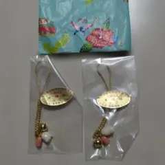 沖縄特産 本珊瑚根付ストラップ × 2点 新品 미개봉 ・保証シール付き