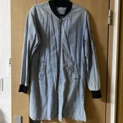 デニム風ロングジャケット