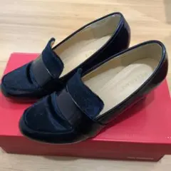 ブラックパンプス 合成皮革 約5cmヒール