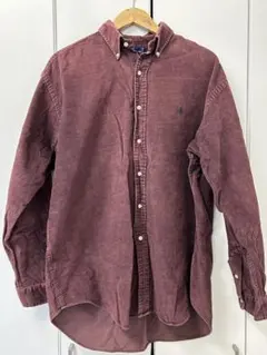 Polo Ralph Lauren コーデュロイシャツ　バーガンディ　L ラージ
