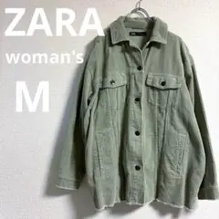 ZARA ザラ コーデュロイ ジャケット オーバーサイズ カーキ オリーブ M